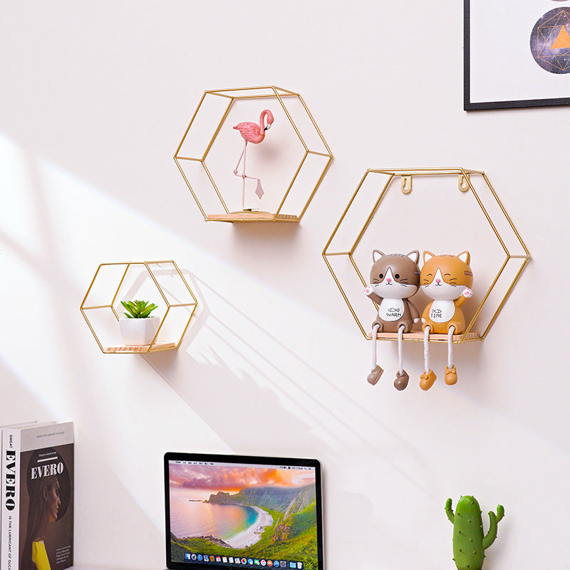 Hexagonal Wall Shelves