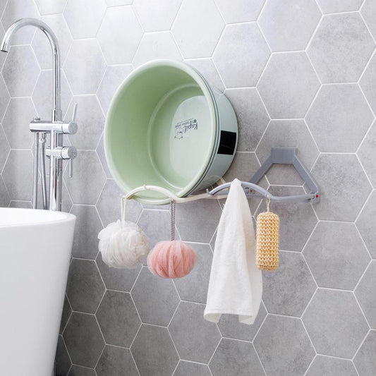 Wall-Mounted Folding Washbasin Rack