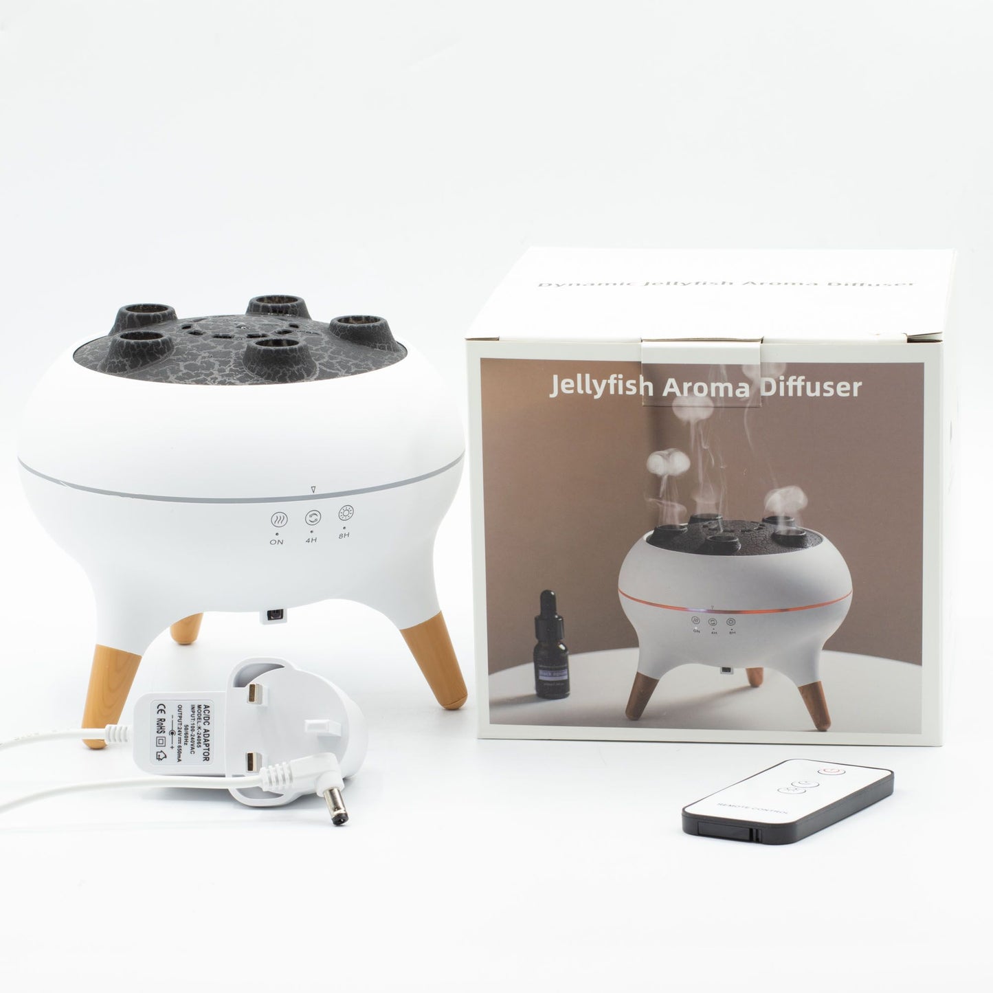 Jellyfish Puff Effect Aroma Diffuser with Colour-Changing LED