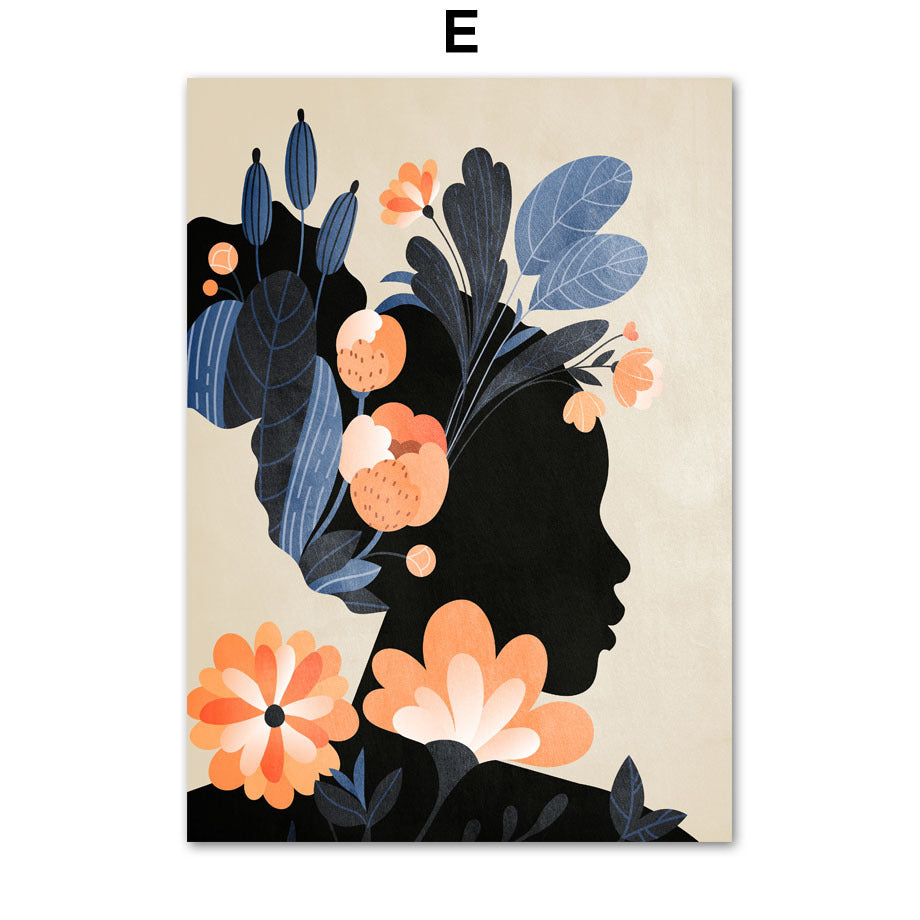 Abstract Girl Canvas